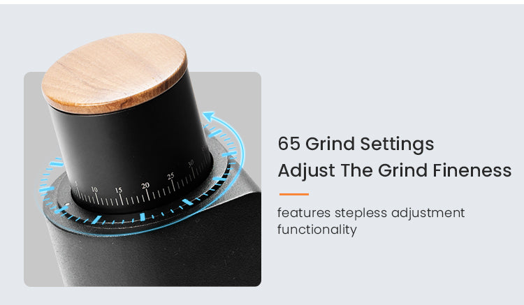 Al-alloy Body 420 Stainless Steel Conical Burr 110V 220V 72W 160 RPM Electric Coffee Grinder